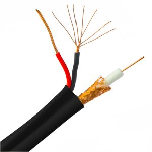 OEM 3 Conductors Tv Coaxial Power Cable Rg59 Rg6 With 2 Core