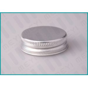 38mm Matt Silver Screw Top Caps / Metal Sealed Bottle Lids For Food Packaging
