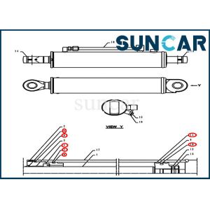 PH01V00006R100 Angle Cylinder Seal Kit Dozer Service Kit Fits CX55BMSR CX55B