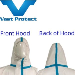 Easy to Wear Sealed Seam Disposable White Microporous Coverall Comfortable