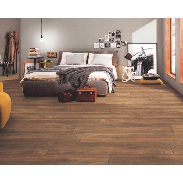 AAA Grade Brown Wooden Porcelain Tiles 150x900mm