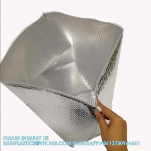 Hamburg Food Reusable thermal Insulate Zipper Delivery Thermal Bag Foil Thermal