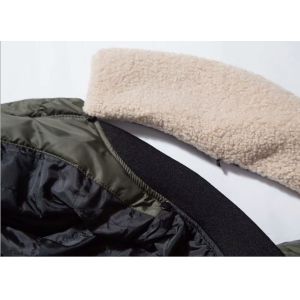 Nylon / Cotton Adults Ma1 Bomber Jacket With Removable Brog Collar Anti Shrink