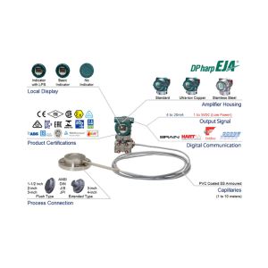 EJA438E-DASCG-912DB Gauge Pressure Transmitter with Remote Diaphragm Seal
