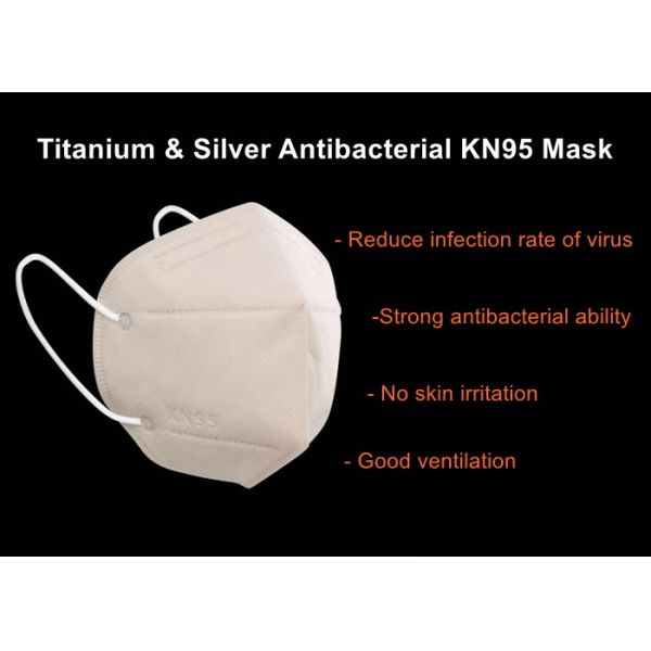Quality KN95 FFP2 Titanium silver coated 99%PFE Antibacterial Face Masks wholesale