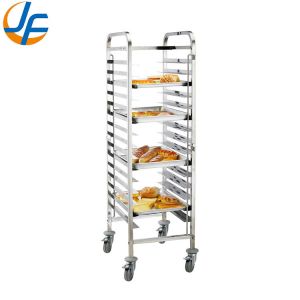 Roll in Stainless Steel Baking Tray Trolley Bun Pan Rack - 20 Pan