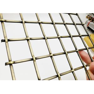5.5mm Decorative Brass Grilles Rustproofing Metal Wire Mesh Stairs Railings