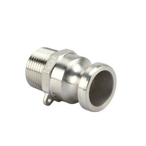 2" Plug x 2" NPT Male Global Type F Camlock Coupling and Groove Hose Fitting for