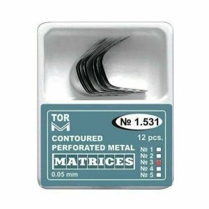China 12 pcs/kit Medical Grade SS Dental Contoured Perforated Metal Matrices Matrix Bands 0.05mm for Dental Implant Procedures on sale
