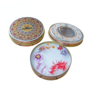 Stainless Steel Tin Box For Tea Packaging Transparent Window Tray Inside Book
