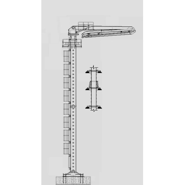 Quality Industrial Hydraulic Concrete Placing Boom Floor Or Shaft Climbing  ISO9001 Certification wholesale