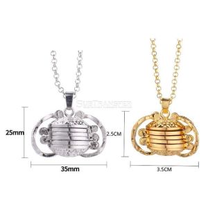 Sublimation Magic Photo Pendant Memory Floating Photo Locket Necklace Plated