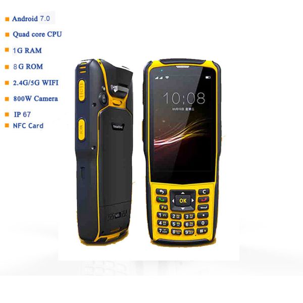 S5 Model IP67 Industrial Android 7.0 Handheld PDA Qr Code Scanner 1D 2D Barcode