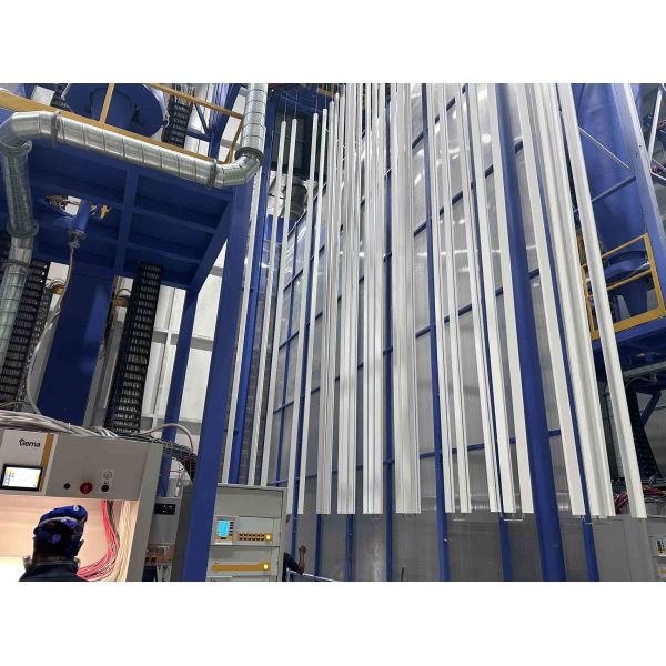 Automatic Vertical Powder Coating Line For Aluminum Profiles With High