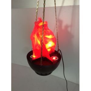 red led silk flame light with iron shell