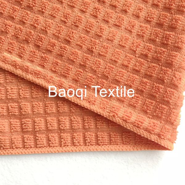 Yellow 200gsm solid microfiber dish rags， tea towels wipes,double side kitchen cleaning rags size 40*40cm