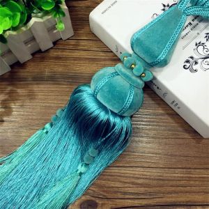 Fashion custom long tassel fringe trimming for curtain attractive tieback