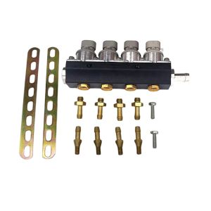 167HZ High Speed IG7 Injector Rail For 3 Ohm 4 Cylinder Gas Injector Rail