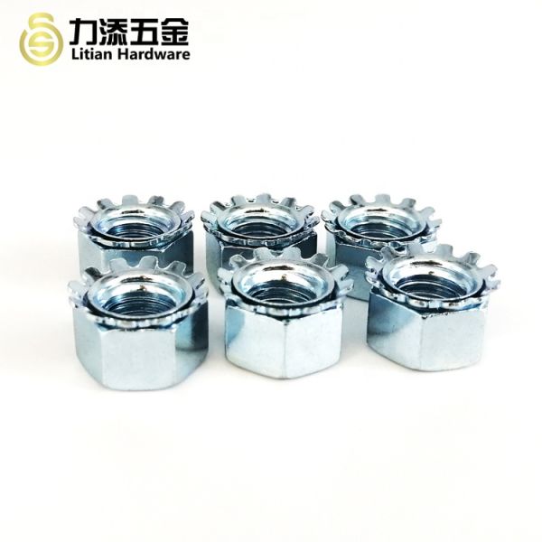 Stainless Steel 304 Locking Cap Nut , Polished Hex Lock Nut M4 - M20