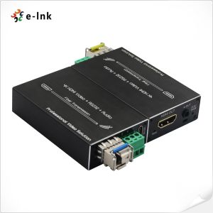 Cheap Mini 4K HDMI Fiber Extender with RS232 &amp; External Audio for sale