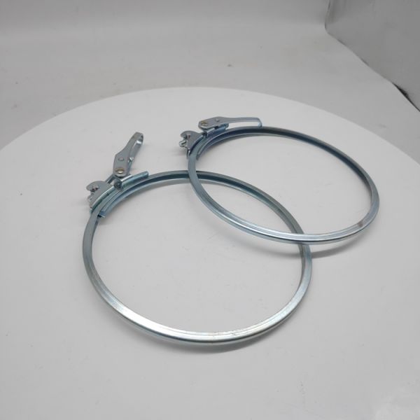 Slim 80mm Quick Connect Clamp Galvanised Clip Duct Fittings For Particle Conveying
