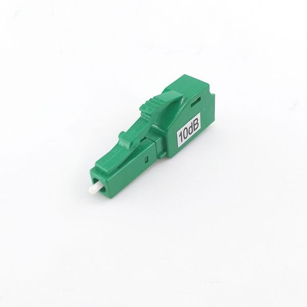 LC APC Green Optical Attenuator Male To Female 1dB - 30dB Fix Attenuation