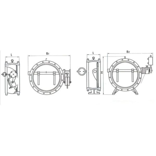 Ductile Iron Butterfly Buffer Stop Check Valve PN 25 Bar For Industrial Water Supply