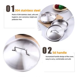 Extra Strong Stovetop Frying Pan Stainless Steel With Lid