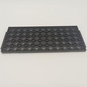 Custom JEDEC Matrix Trays Black Conductive ESD Component Trays For Ic Device