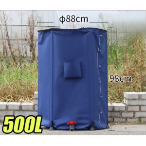 China Foldable PVC Tarpaulin Rain Saver Barrel 500L For Farm Garden Agricultural on sale