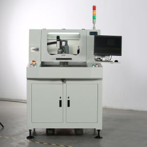 2.2KW 100mm/s Adjustable PCB Router Machine Double Worktables Seprays