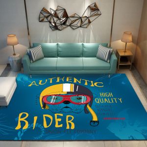 Cartoon pattern PVC backing office and household polyester fiber rugs living