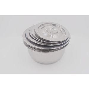 10pcs Cooking stock pot multi size round shape stewed pot set metal steel basin with lid