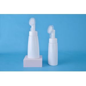 Cleaning Foaming Soap Pump , Bottle Foam Pump With Silicone Brush