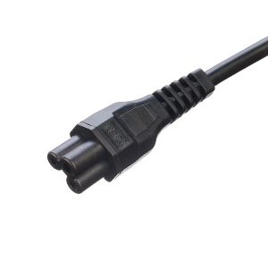 C5 Clover Connector Black Italia Standard Extension Cord Leads H05VV-F 3x0.75MM²