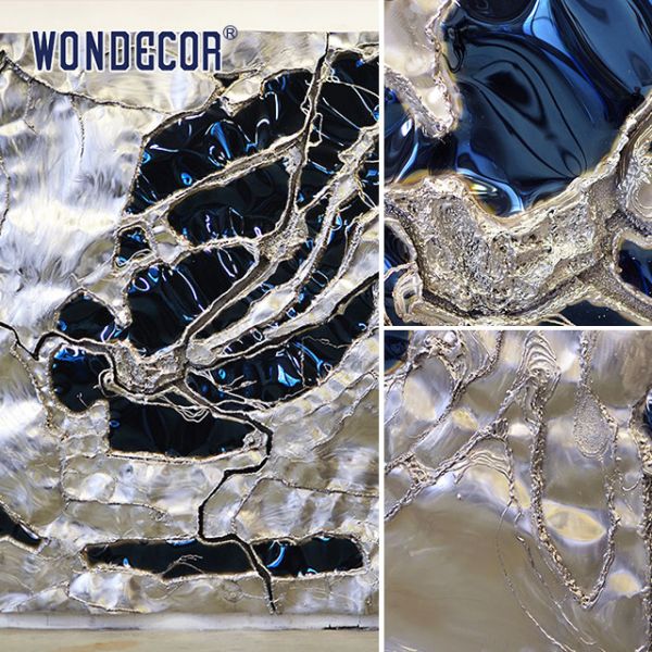 Smooth Stainless Steel Sculpture Metal Wall Art Customized Abstract Home Decoration