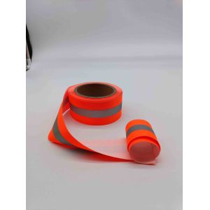 High Visibility Reflective Material Fabric Fluorescent Strips For Clothing