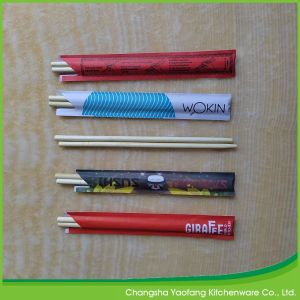 20 cm Disposable Bamboo Round Chopsticks with Custom Printed Logo