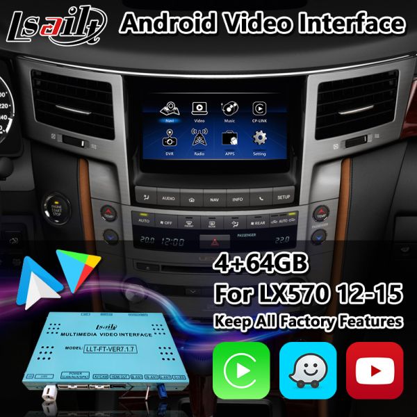 Quality Lsailt Android Video Interface for 2012-2015 Lexus LX570 with GPS Navigation Youtube Wireless Carplay wholesale