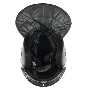 Black Anti Riot Tactical Helmet Riot Control Helmet With Metal Mesh Visor ABS PC