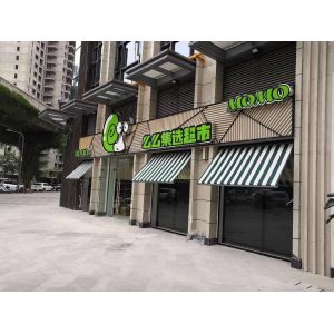 Outdoor Vertical Drop Arm Retractable Awning For Window Sunshade Heavy Duty Drop