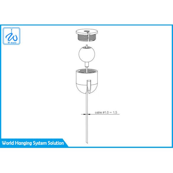 Quality Spherical Pendant Light Mounting Kit , Self Tapping Screw Diy Hanging Light Kit wholesale