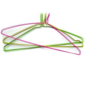 China Durable 16 Inch 1.9mm Galvanized Wire Hangers For Dry Cleaner Silver Color on sale