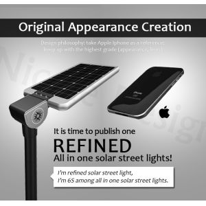 motion sensor all in one solar street light, material AL, all in one intergated