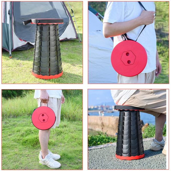 Camping Outdoor Travel Portable Lightweight Plastic Folding Stool for Park and Garden