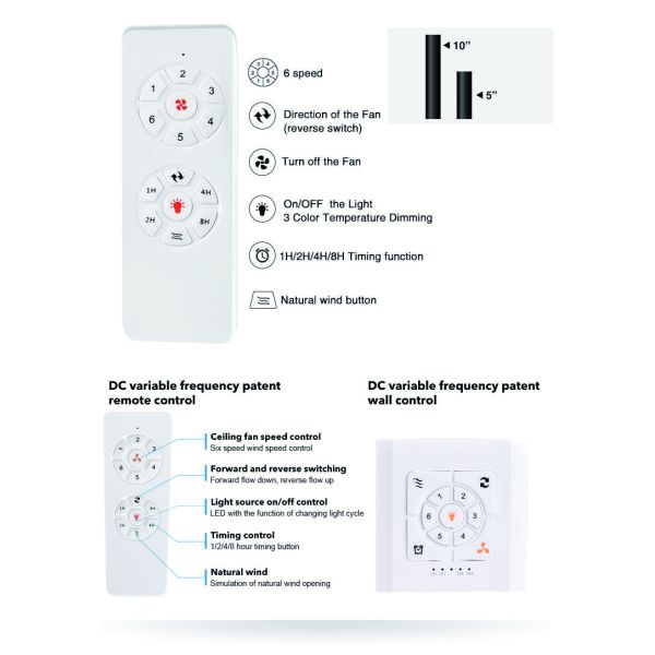 3 Color American Ceiling Fans Decorative 52 Inch Fan With Light