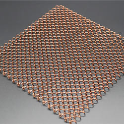 Incombustible Robust Woven Wire Curtain , Coil Mesh Drapery Free Sample