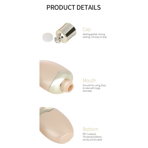 Luxury Gold Unique 50ml Face Cream Jar 100ml 120ml 150ml Toner Lotion Bottle Skincare Suit Packaging