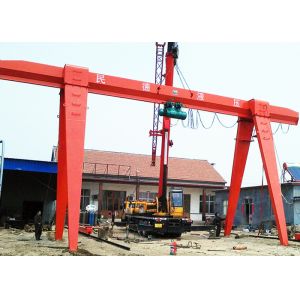 Industrial Workshop Motorized Gantry Crane With Electric Hoist