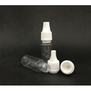 10ml Dropper bottle (Transparent Black) REUSABLE, Child Resistant Cap